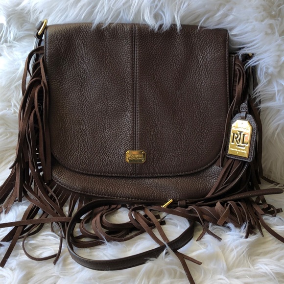 Lauren Ralph Lauren Handbags - Lauren Ralph Lauren Genuine Leather Fringe Bag
